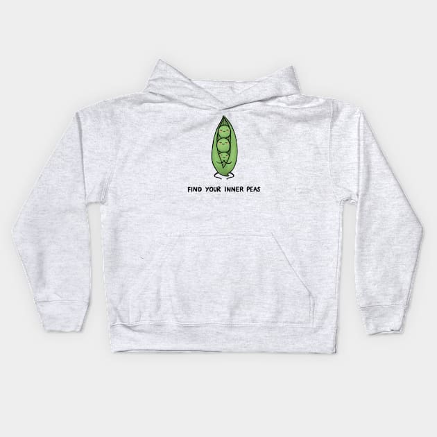 Find Your Inner Peas Kids Hoodie by drawforpun